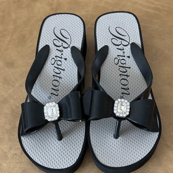 Brighton Bowie Wedge Flip Flops - Picture 1 of 8